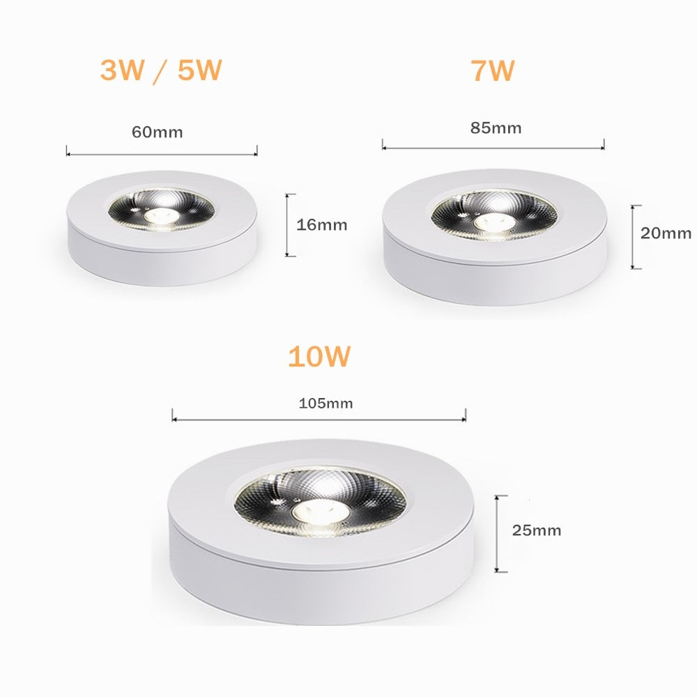 Surface Mounted Spot light led 10W 7W 5W LED downlight Driverless 220V LED Ceiling Downlight led For Kitchen Bedroom Home Lights