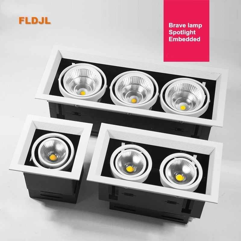 Double Dimmable Led downlight light Ceiling Spot Light 10w 20W 30W ac85-240V ceiling recessed Lights Indoor Lighting
