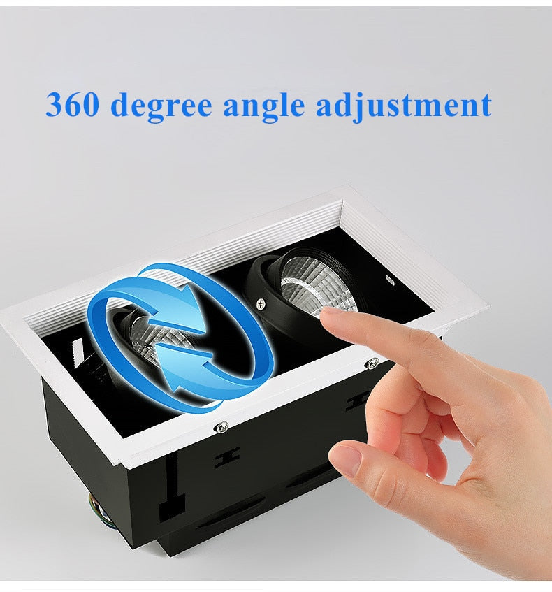 Double Dimmable Led downlight light Ceiling Spot Light 10w 20W 30W ac85-240V ceiling recessed Lights Indoor Lighting