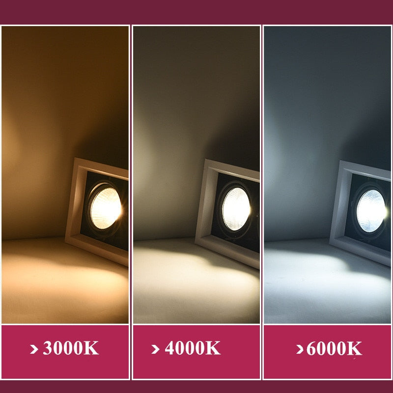 Double Dimmable Led downlight light Ceiling Spot Light 10w 20W 30W ac85-240V ceiling recessed Lights Indoor Lighting