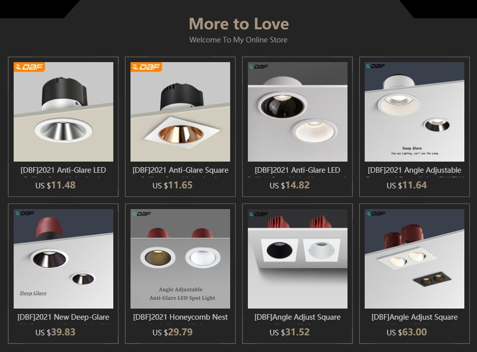 DBF 2020 New Frameless Anti Glare Lens COB Recessed Downlight 7W 12W Round LED Ceiling Spot Light Bedroom Picture Background