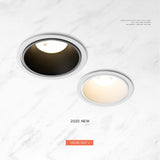 DBF 2020 New Frameless Anti Glare Lens COB Recessed Downlight 7W 12W Round LED Ceiling Spot Light Bedroom Picture Background