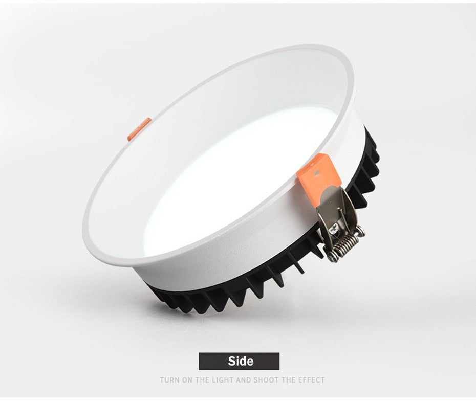 DBF 2020 Frameless 3 Light Temperatures Changeable Recessed LED Downlight 7W 10W 12W 15W Round LED Ceiling Spot Light Bedroom