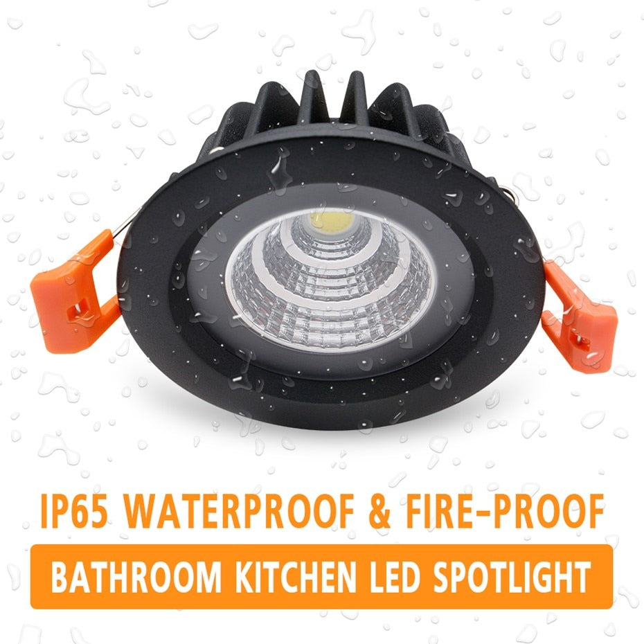 IP65 Waterproof Fire-proof LED Downlight 15W 12W 7W 5W Recessed LED Lamp Spot Light LED  for sauna steam bath kitchen bathroom