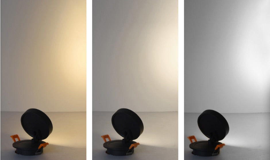 Slim LED Embedded Ceiling Down Lamp,Foldable And 360 Degree Rotatable Built in COB Spot Light Recessed Downlight Room Lampara