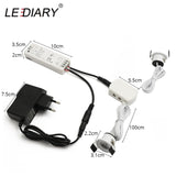 LEDIARY Dimmable Multi Remot Control Downlight Cabinet Lamp Black 12V Spot LED Mini Ceiling Downlights Recessed 1.5W 27mm