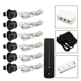 LEDIARY Dimmable Multi Remot Control Downlight Cabinet Lamp Black 12V Spot LED Mini Ceiling Downlights Recessed 1.5W 27mm