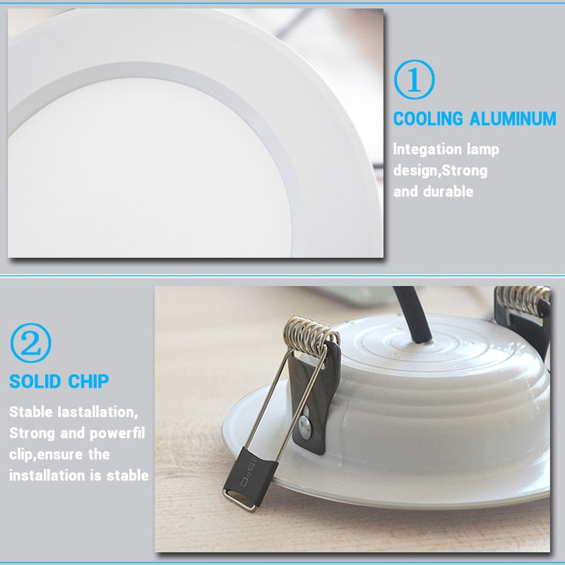 LED RGB Downlight Remote Control Dimming Round Spot Light 7W 9W RGB Color Changing Warm Cool Light