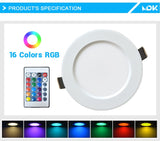 LED RGB Downlight Remote Control Dimming Round Spot Light 7W 9W RGB Color Changing Warm Cool Light