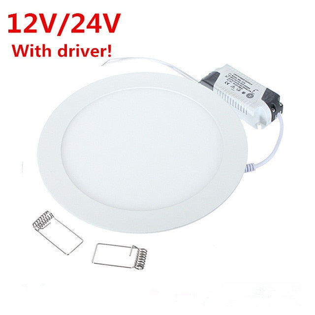 LED downlight AC/DC 12V 24V 3W 4W 6W 9W 12W 15W 25W led ceiling recessed grid downlight round panel light