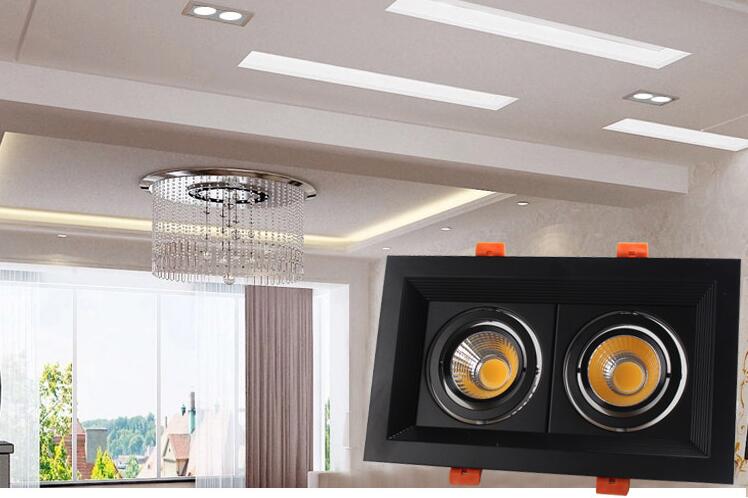 Super Bright Recessed square LED Dimmable Downlight COB 10w 20W 30w LED Spot light LED decoration Ceiling Lamp
