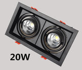 Super Bright Recessed square LED Dimmable Downlight COB 10w 20W 30w LED Spot light LED decoration Ceiling Lamp