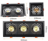 Super Bright Recessed square LED Dimmable Downlight COB 10w 20W 30w LED Spot light LED decoration Ceiling Lamp