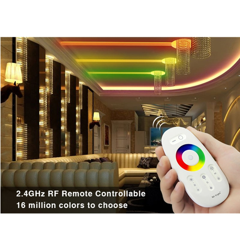 FUT025 Miboxer DC12-24V 2.4G Wireless Touch screen led RGB controller 18A RF remote control for led RGB strip/bulb/downlight/tap