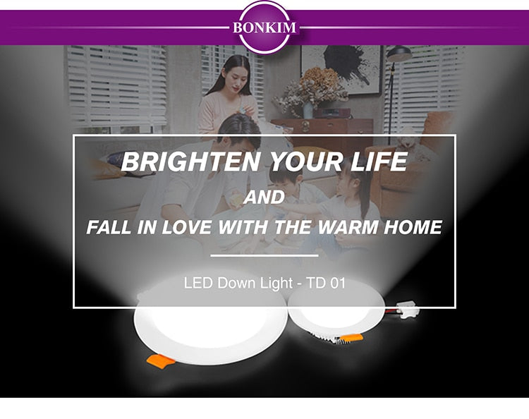 LED Round Panel Ceiling Downlight 2835 Lamp Aluminum AC220V 18W 15W 12W 9W 7W 5W 3W Ultra Bright LED Ceiling Recessed Spot Light