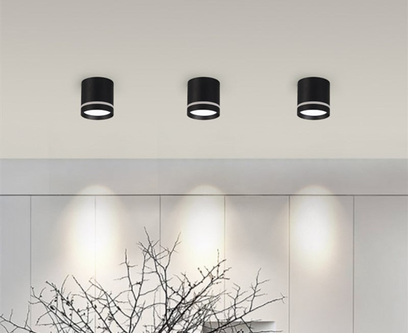 Surface mounted dimmable LED downlight 7W/10W/12W/15W COB LED ceiling spotlight AC85-265V LED backlight indoor lighting