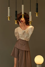 Modern Style Luxury Chandelier Personality Artistic Marble Living Room Lamp Special Cafe Bar Terrazzo Stairs Long LED Downlight