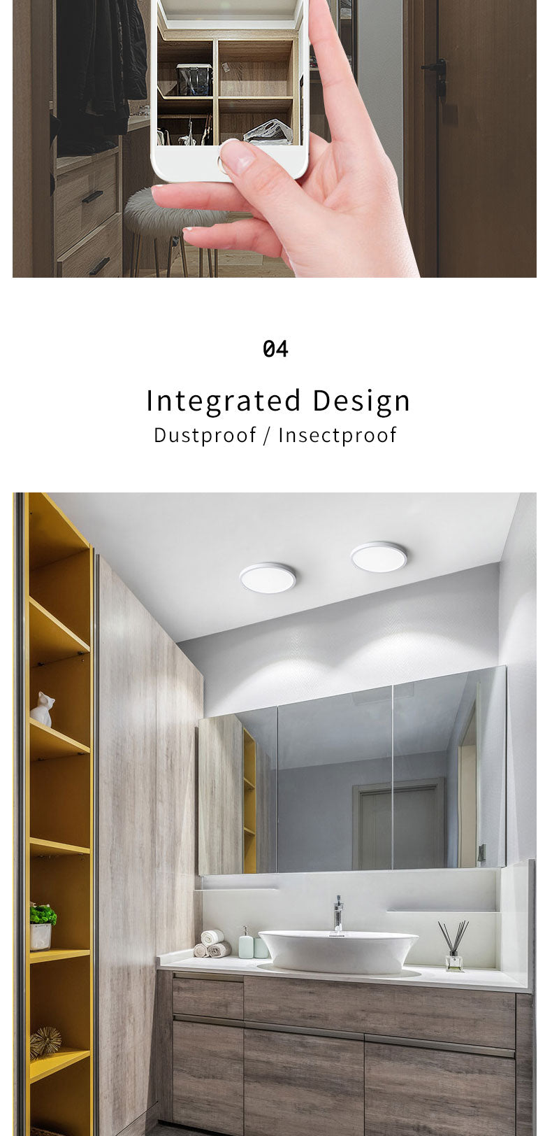 LED Ceiling Light 6W 9W 13W 18W 24W Modern Surface Ceiling Lamp AC85-265V For Kitchen Bedroom Bathroom Lamps