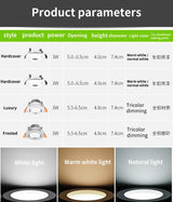 Downlight Led Small Hole Light Embedded Hole 5cm5.5cm6cm6.5cm Cat's Eye Light Ceiling Spotlight Living Room