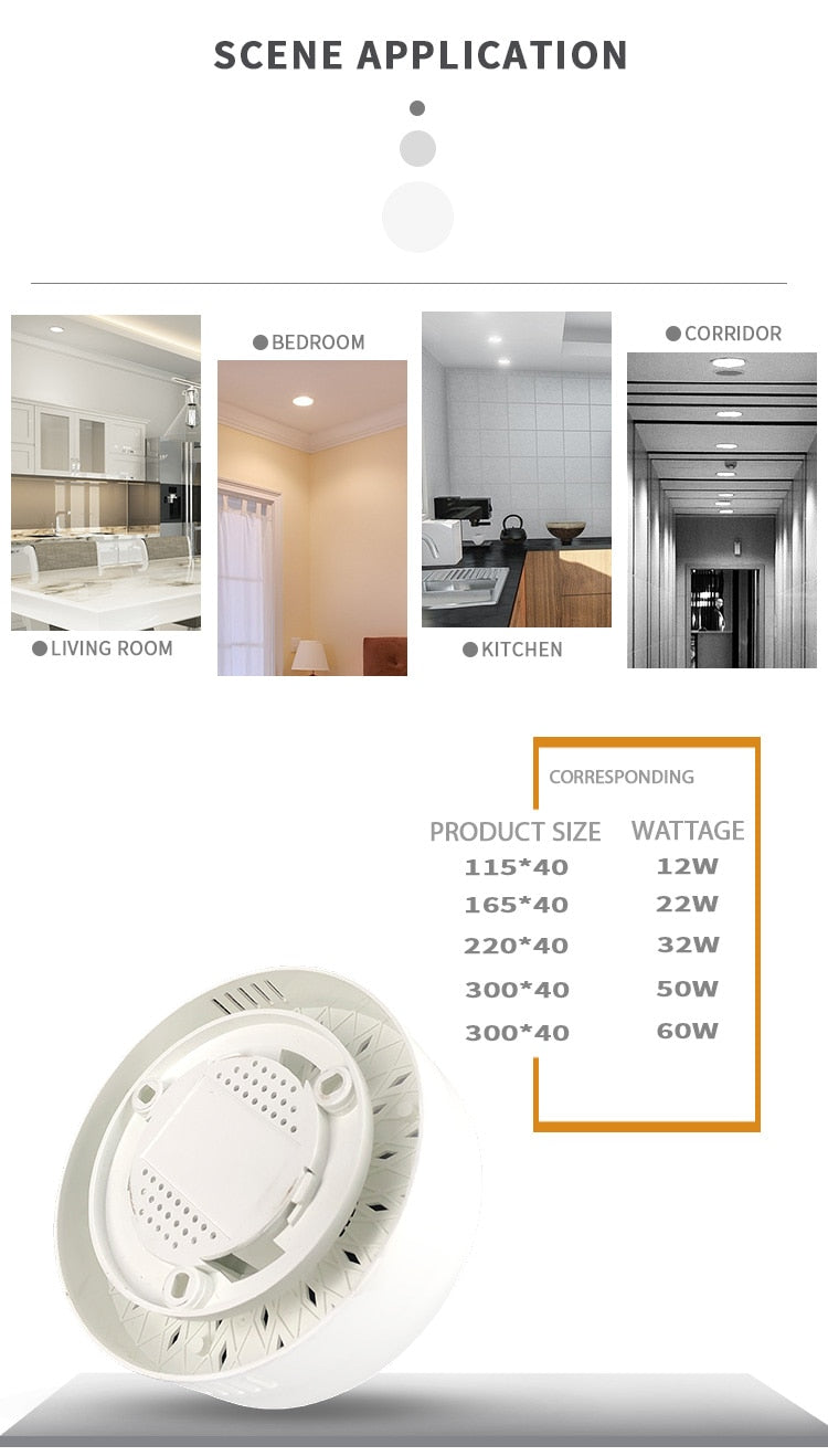 Surface Mounted Led Downlights Led Spot Light Lamp AC85~265V 12W/22W/32W/50W/60W Downlight Ceiling Spot Led Lighting Fixture for Home