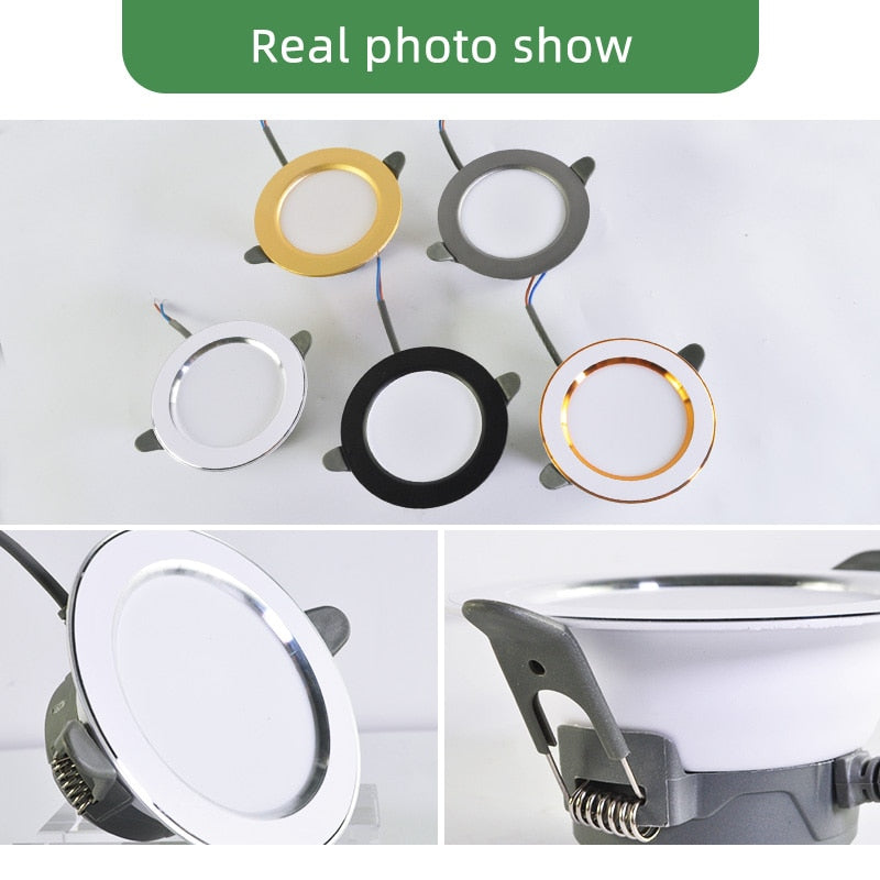 Kaguyahime 1pc/4pcs 3W-15W LED Downlight 220V 110V Round LED Recessed Spot LED Lamp Panel Light Aluminum Surface For Ceiling 10W