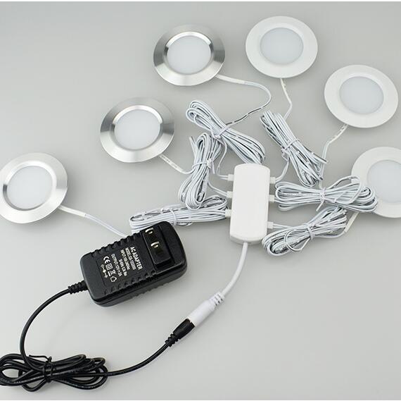 Ultra-Thin Concealed Mini LED Downlight LED Display Kitchen Under Cabinet Light With 12V 2M Terminal Cable LED Lighting For Home