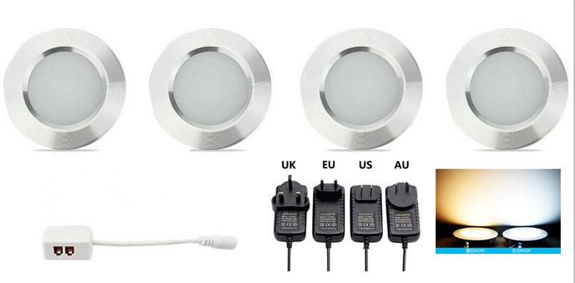 Ultra-Thin Concealed Mini LED Downlight LED Display Kitchen Under Cabinet Light With 12V 2M Terminal Cable LED Lighting For Home