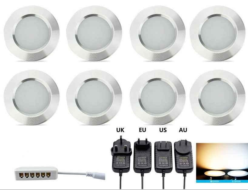 Ultra-Thin Concealed Mini LED Downlight LED Display Kitchen Under Cabinet Light With 12V 2M Terminal Cable LED Lighting For Home