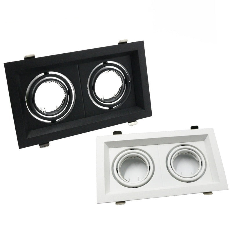 LED Grille Light LED Downlight Frame Fixtures MR16 Fitting 90-260V Recessed GU10 Bulb Replaceable Downlights