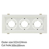 LED Grille Light LED Downlight Frame Fixtures MR16 Fitting 90-260V Recessed GU10 Bulb Replaceable Downlights