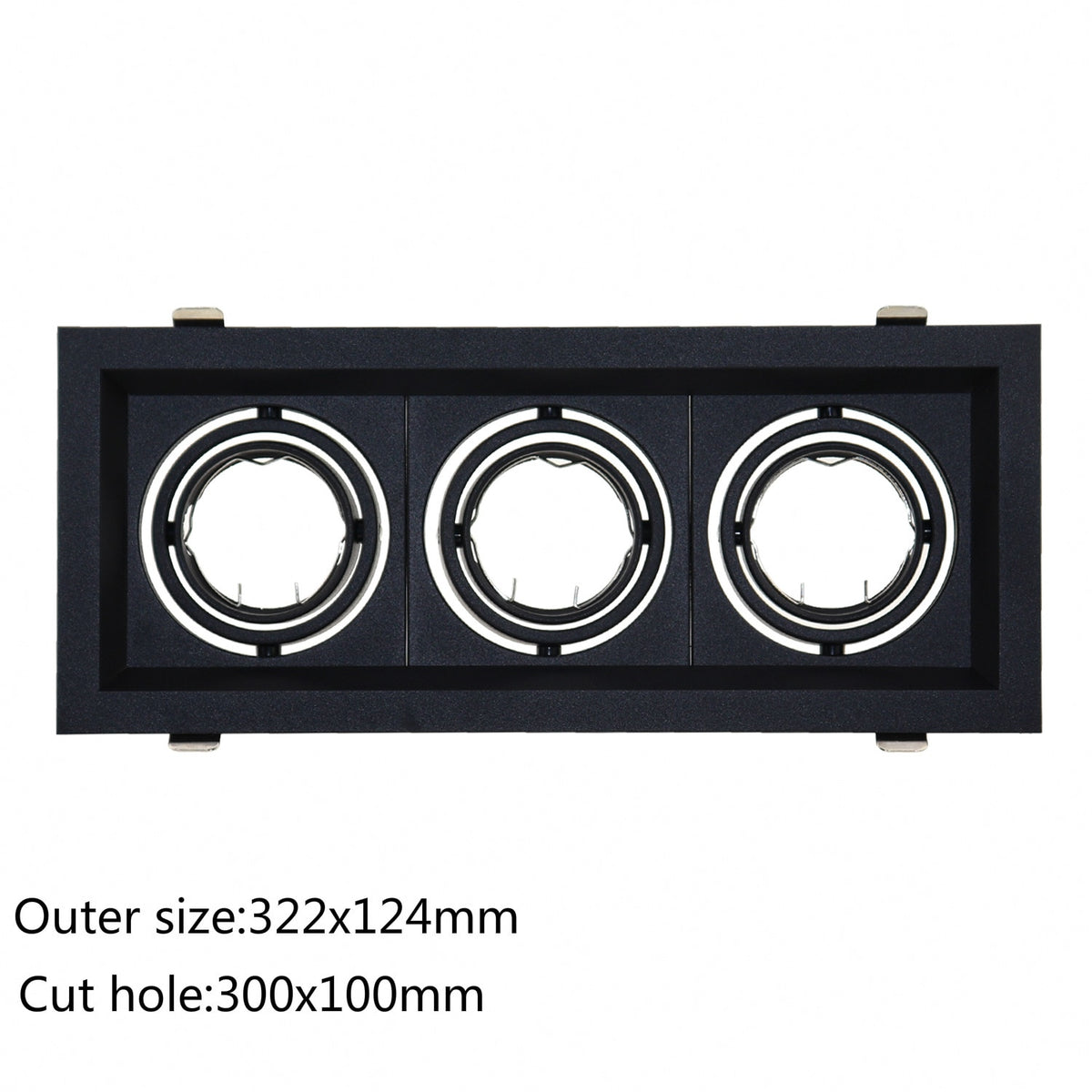 LED Grille Light LED Downlight Frame Fixtures MR16 Fitting 90-260V Recessed GU10 Bulb Replaceable Downlights