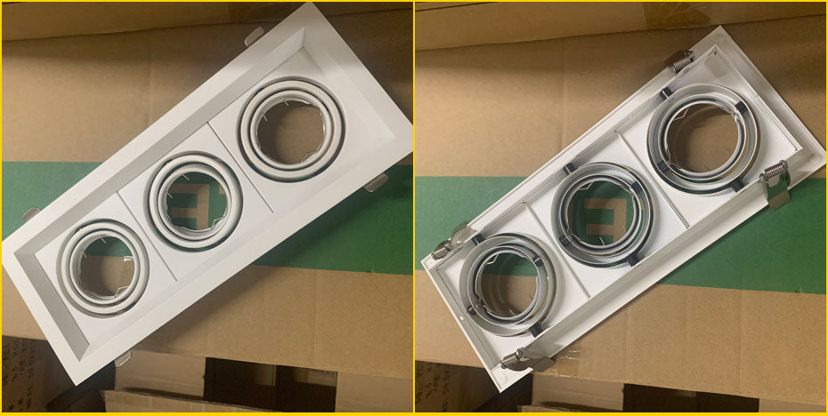 LED Grille Light LED Downlight Frame Fixtures MR16 Fitting 90-260V Recessed GU10 Bulb Replaceable Downlights
