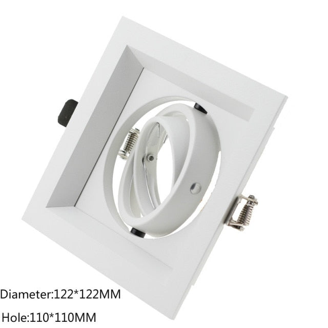 LED Grille Light LED Downlight Frame Fixtures MR16 Fitting 90-260V Recessed GU10 Bulb Replaceable Downlights