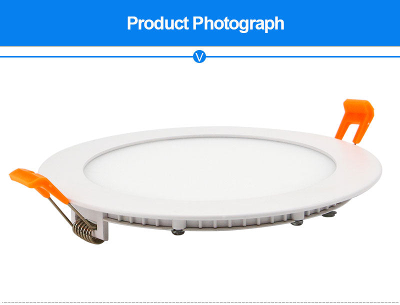 Ultra Thin LED Panel Downlight 3W 4W 6W 9W 12W 15W 18W Round/Square LED Ceiling Recessed Light AC85-265V LED Panel Light SMD2835