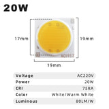 LED Chips AC1414 AC1917 2pcs/ lot 3W 5W 7W 9W 12W 15W 20W 30W AC220V COB Surface Light Source LED Beads For Spotlight Downlight
