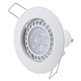 White GU10 MR16 Recessed ceiling spotlight Downlight base socket IP20 Not adjustable Diameter 80mm mounting diameter 60mm