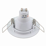 White GU10 MR16 Recessed ceiling spotlight Downlight base socket IP20 Not adjustable Diameter 80mm mounting diameter 60mm