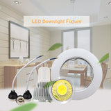 White GU10 MR16 Recessed ceiling spotlight Downlight base socket IP20 Not adjustable Diameter 80mm mounting diameter 60mm