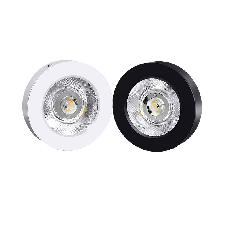 Ultra-thin LED Surface Mounted Downlight 3W 5W 7W 9W 12W Round Driverless Ceiling Spot Lamp for Cabinet Showcase Pictures Decor