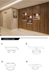 Ultra-thin LED Surface Mounted Downlight 3W 5W 7W 9W 12W Round Driverless Ceiling Spot Lamp for Cabinet Showcase Pictures Decor