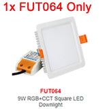 MiBoxer FUT064 9W RGB+CCT Square LED Downlight AC110V 220V Smart Indoor Lamp 2.4G RF Remote Smartphone APP WiFi Voice Control