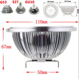 Dimmable LED AR111 lamp 12w GU10 led AR111 downlight ES111 LED spotlight AC85-265V