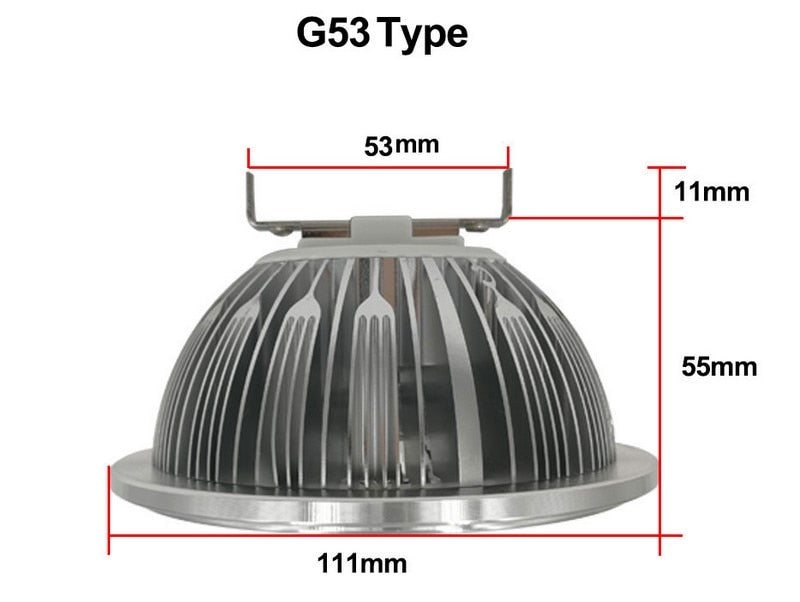 Dimmable LED AR111 lamp 12w GU10 led AR111 downlight ES111 LED spotlight AC85-265V