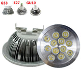 Dimmable LED AR111 lamp 12w GU10 led AR111 downlight ES111 LED spotlight AC85-265V