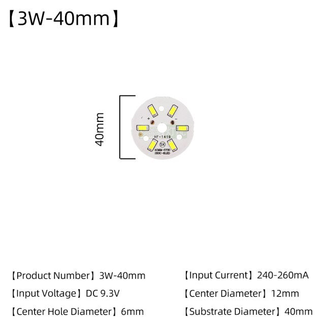 5pcs/Lot 3W 5W 7W 9W SMD5730 LED Chips 240mA 260mA Constant Current Input Light Bead For White/Warm DIY Downlight