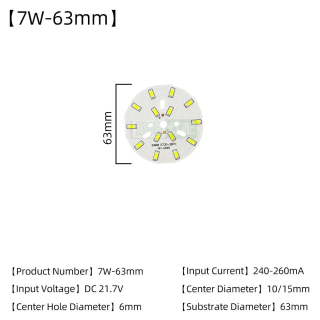 5pcs/Lot 3W 5W 7W 9W SMD5730 LED Chips 240mA 260mA Constant Current Input Light Bead For White/Warm DIY Downlight