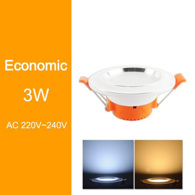 LED downlight 3W 5W 9W 12W 15W 18W downlight Silver White Ultra Thin Aluminum shell AC110V 220V Round Recessed LED Spot Lighting