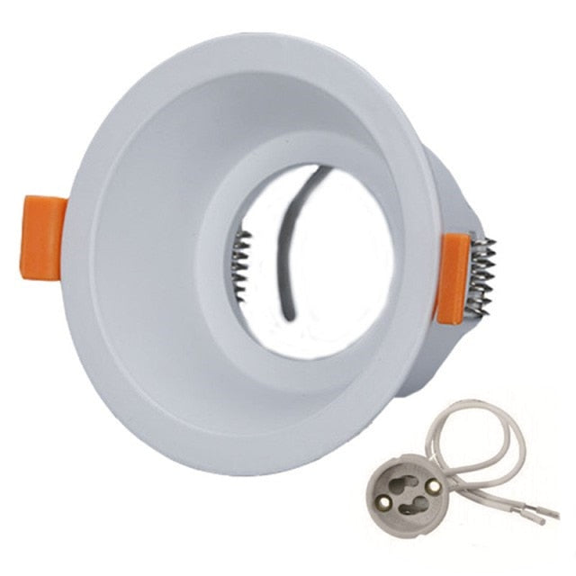 Round Recessed Ceiling Mount Downlight Frame Bracket Kits GU10 MR16 Fitting Housing Gimbal Fixed Lights Fixture Lamp Base Holder