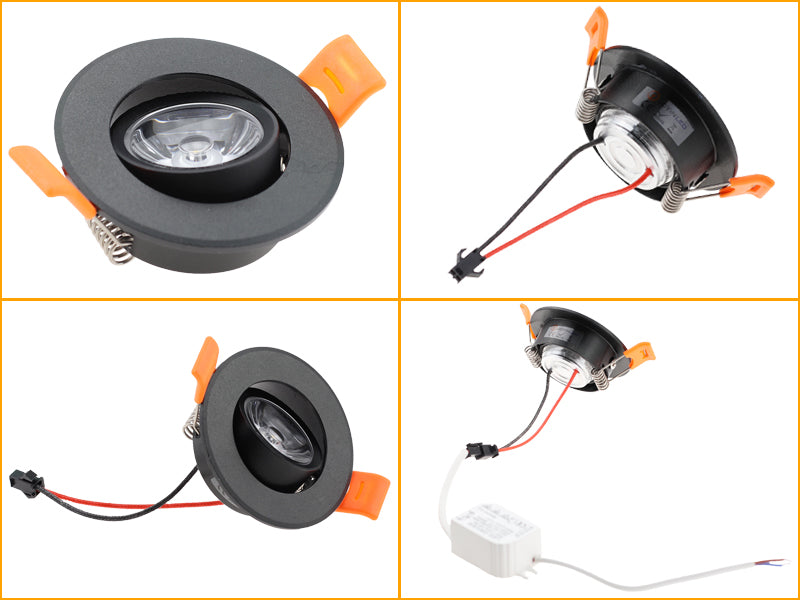 JOYINLED@3W Under Cabinet Led Light Cut Hole 50 mm Mini Led Downlight