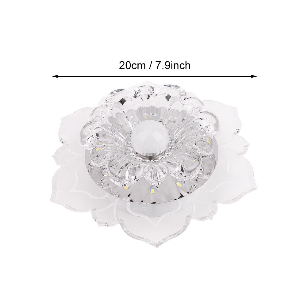 Modern LED aisle lights flower-shaped crystal spotlights downlights embedded ceiling creative corridor living room bedroom